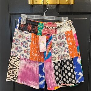 Jack by BB Dakota Multicolor Patchwork Drawstring Shorts